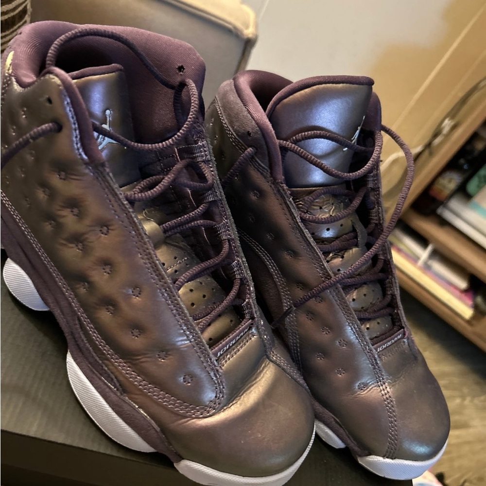 Jordan retro 13 women Dark Raisin/ Hydrogen Blue 
Size 8.5 Women